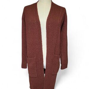 forever 21 burgundy open front cardigan